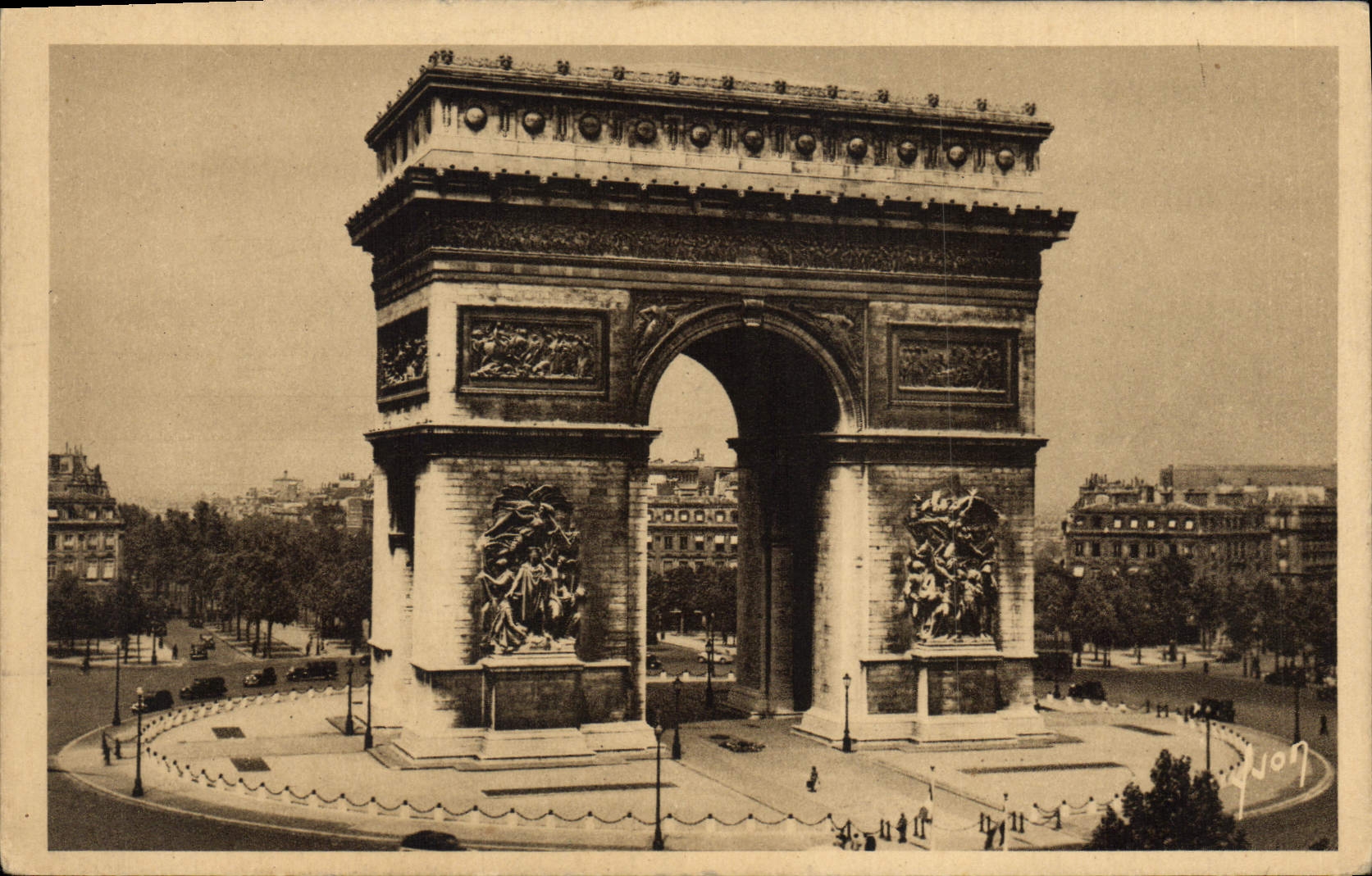 CPA Paris Arc de Triomphe de l'Etoile