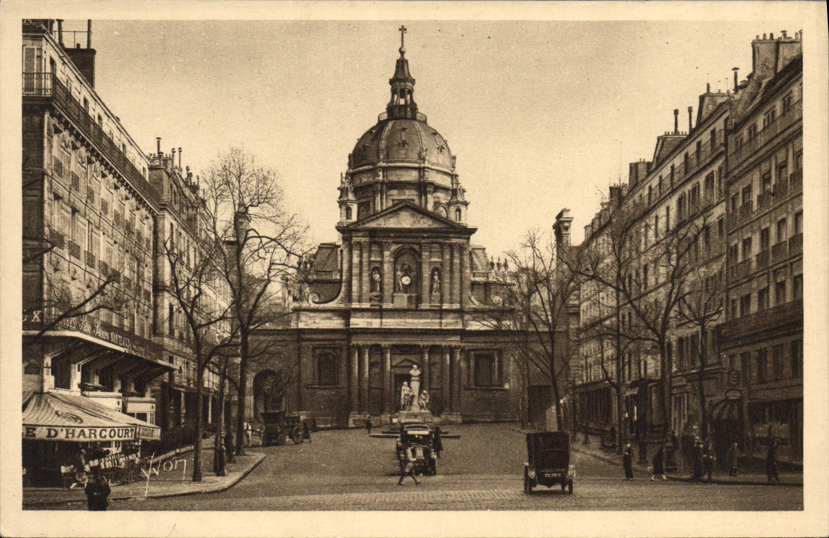 CPA Facade de l'Eglise de la Sorbonne 