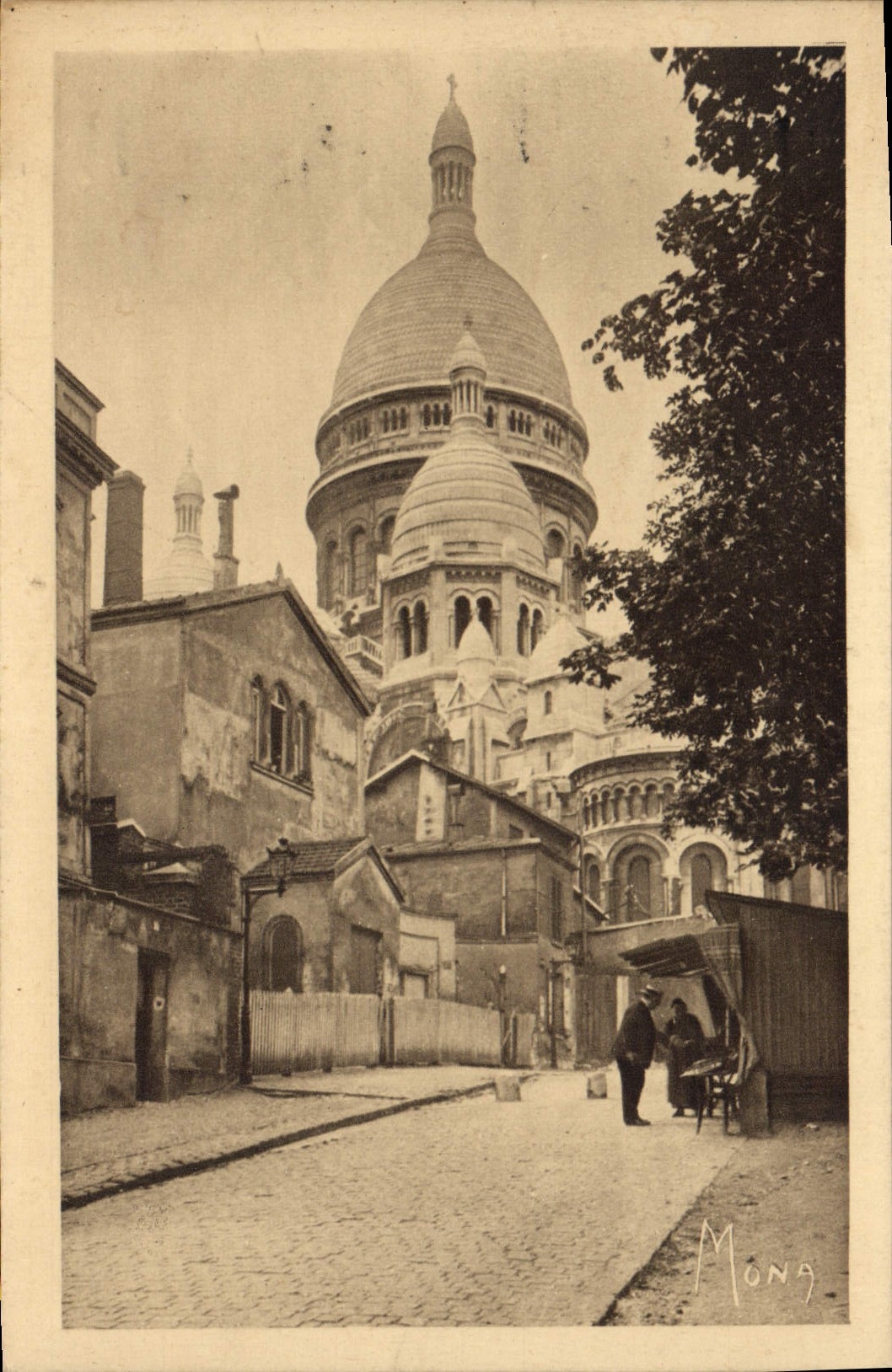 CPA Paris Montmartre Vue partielle du Sacre Coeur 
