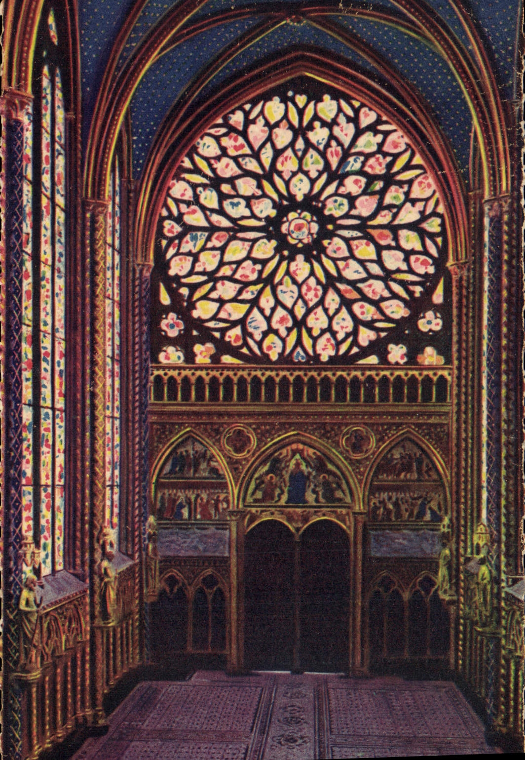 CPA Paris Sainte Chapelle La Grande Rose 