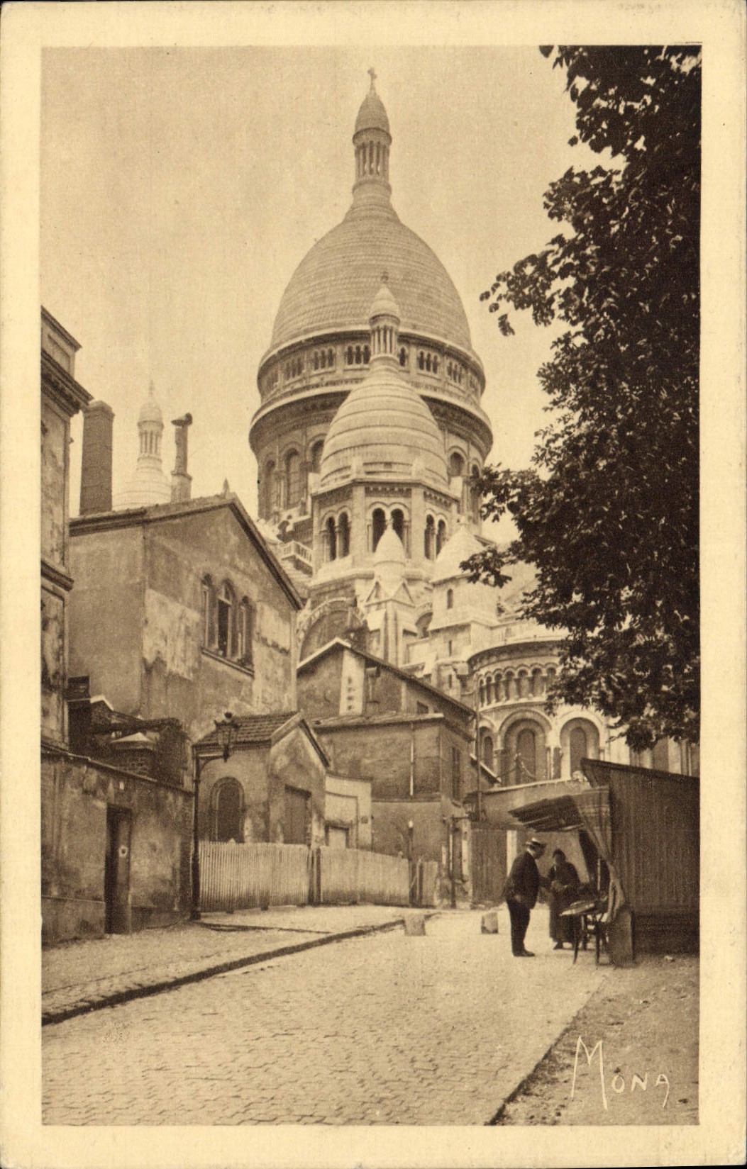 CPA Paris Montmartre Vue partielle du Sacre Coeur