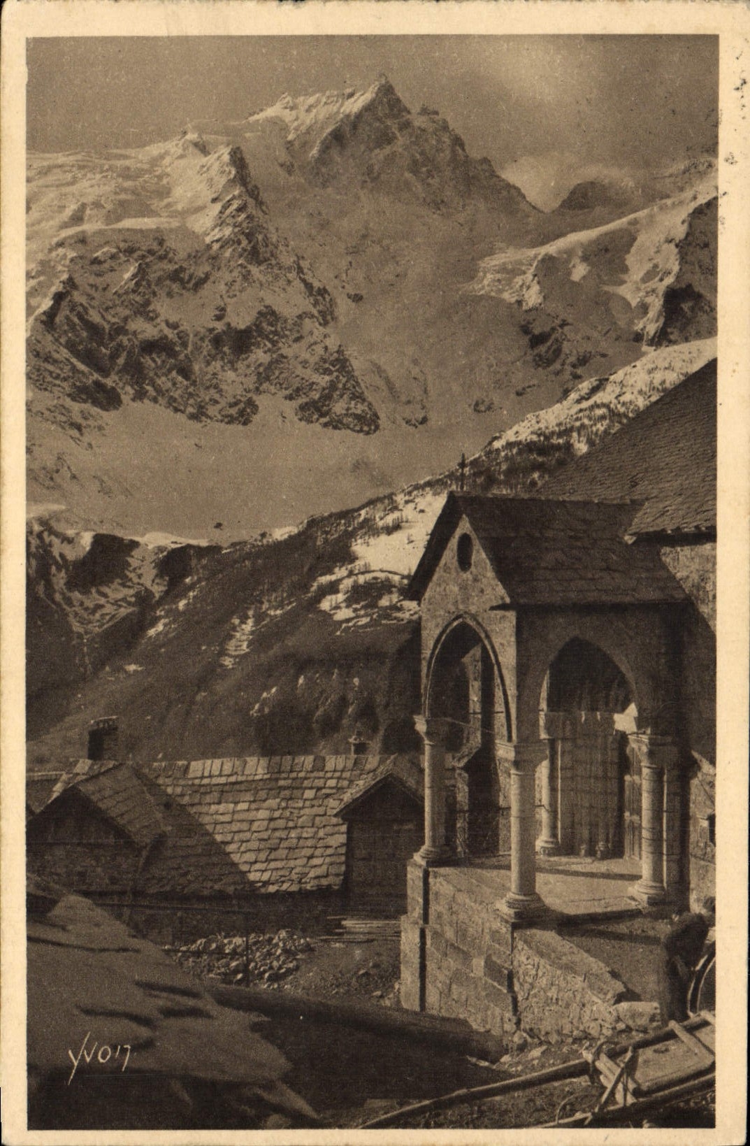 CPA Les Alpes La Meije vue des Terrasses