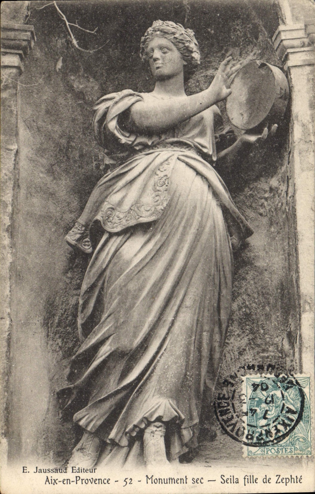 CPA Aix en Provence Monument Sec Seile fille de Zephte 