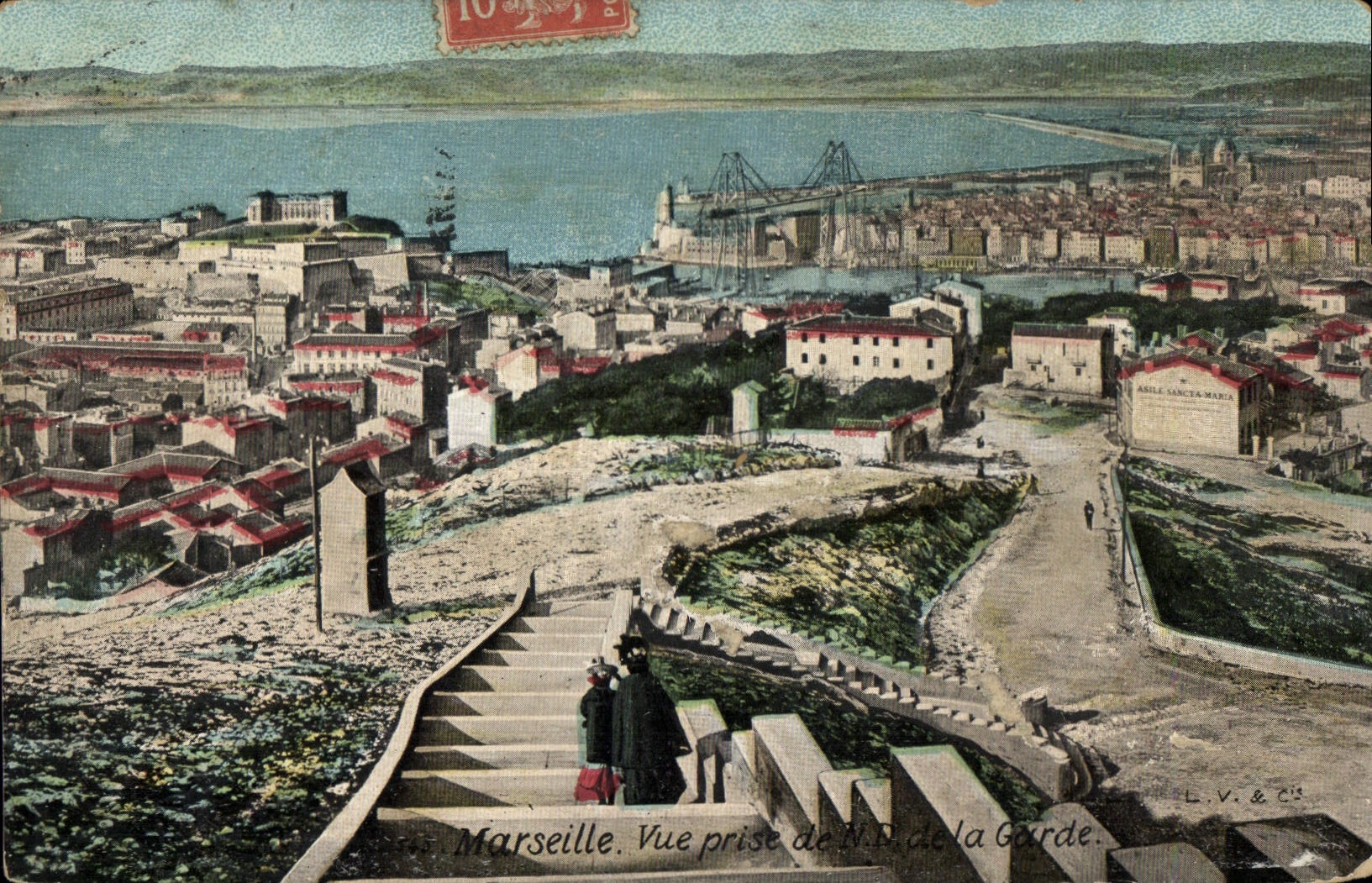 CPA Marseille Vue prise de ND de la Garde 