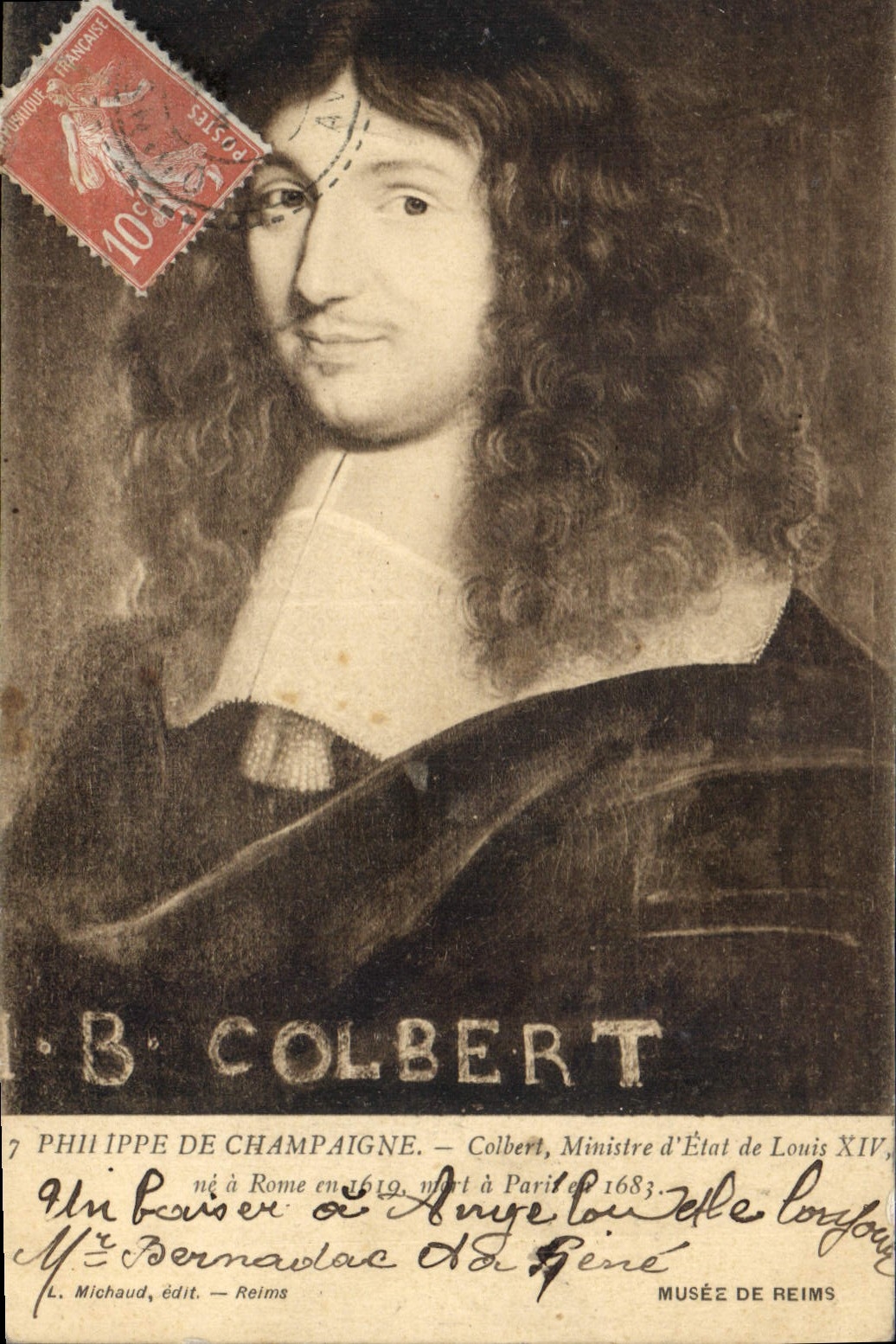 CPA Philippe de Champaigne Colbert Ministre d'Etat de Louis XIV 