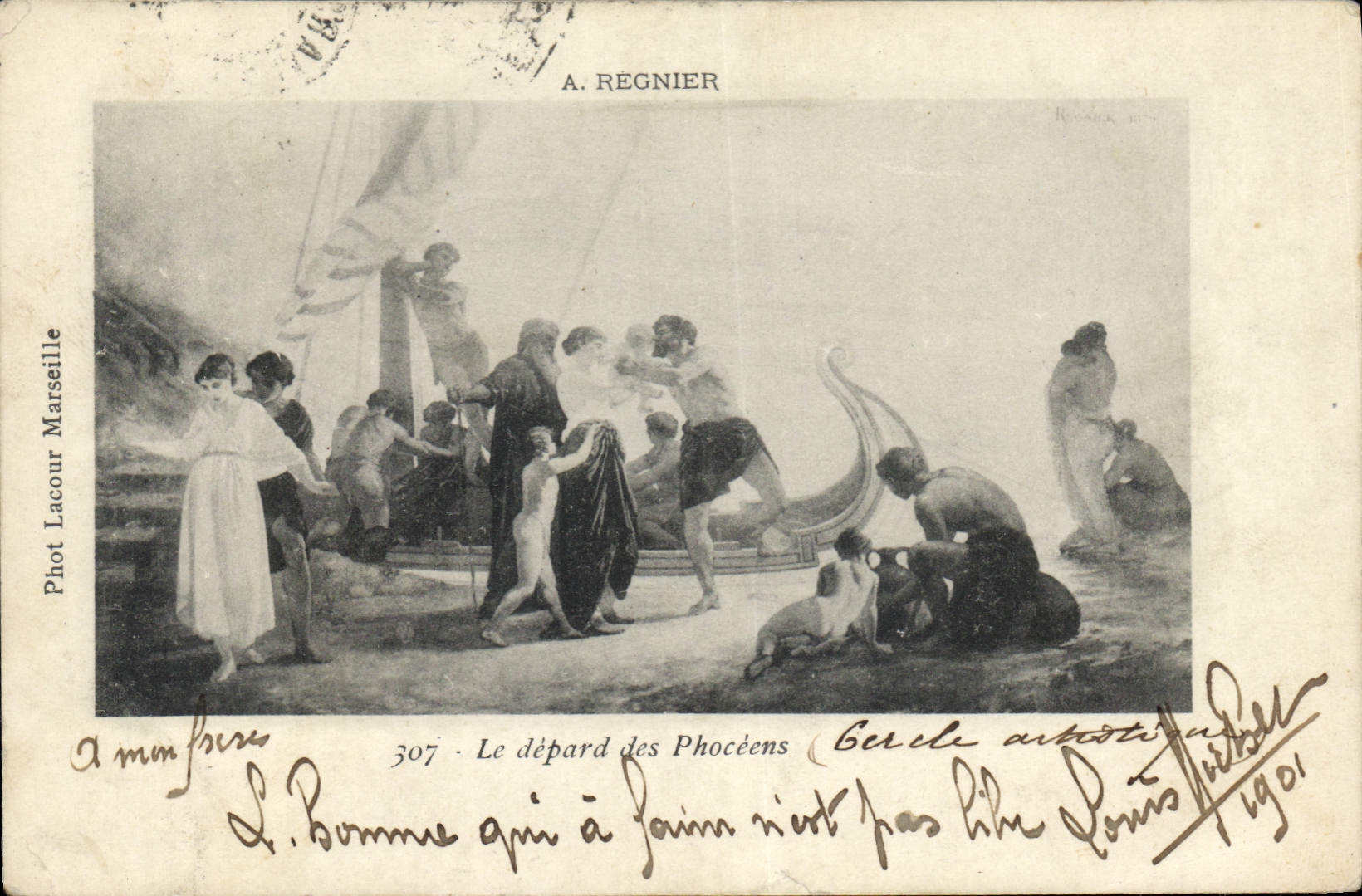CPA A Regnier Le depard des Phoceens 