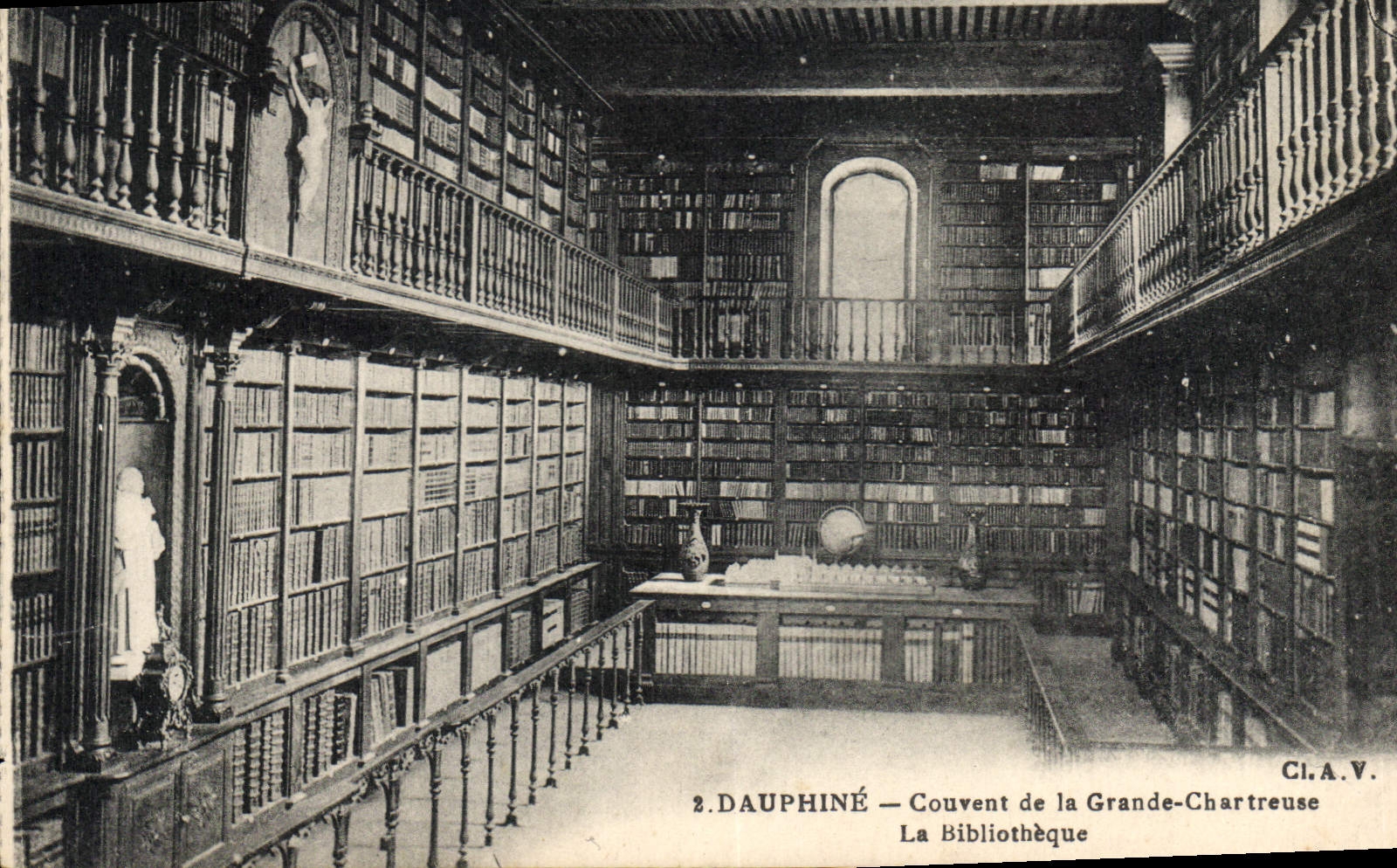 CPA Dauphine Couvent de la Grande Chartreuse La Bibliotheque