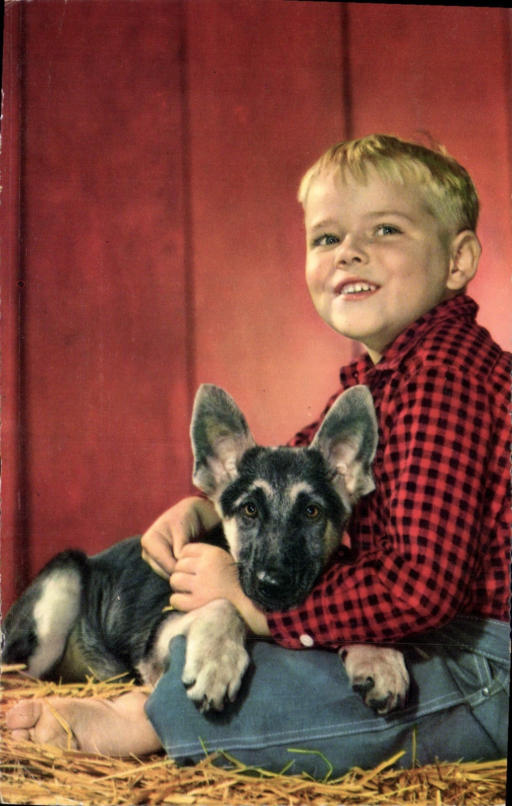 CPA Enfant Chien