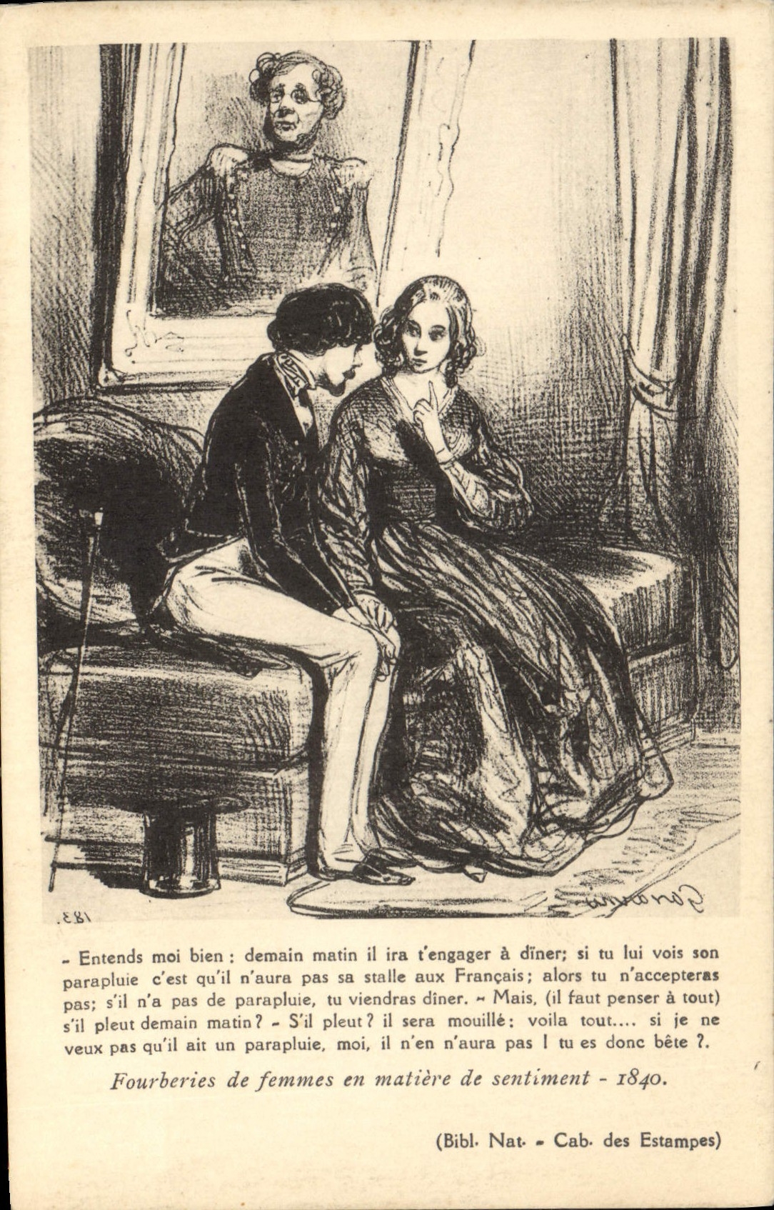 CPA Entends moi bien demain matin il ira t'engager a diner 