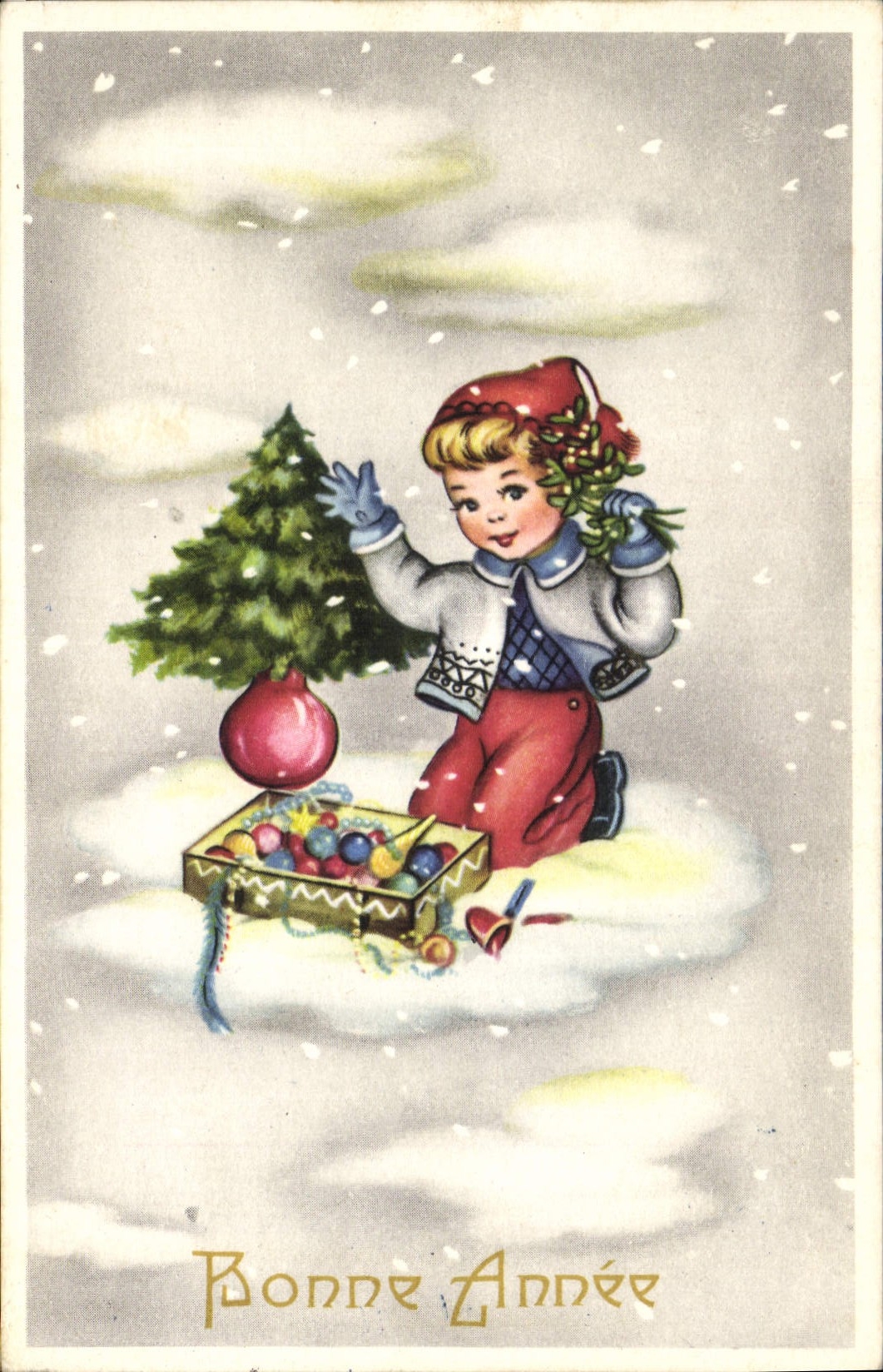 CPA Bonne Annee Enfant