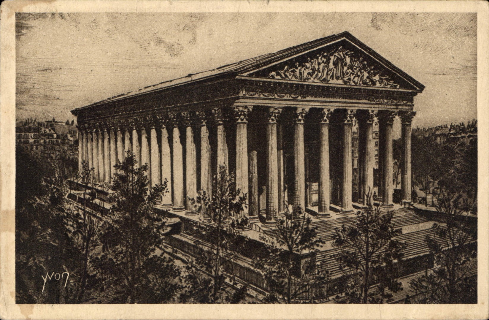 CPA Paris Eglise de la Madeleine 