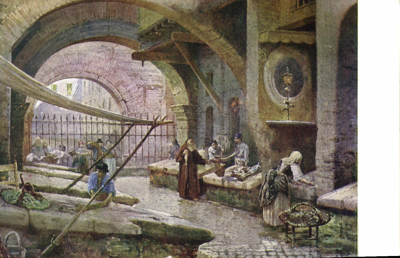 CPA Roma Sparita Venditori di peace et Portico d'Ottavia