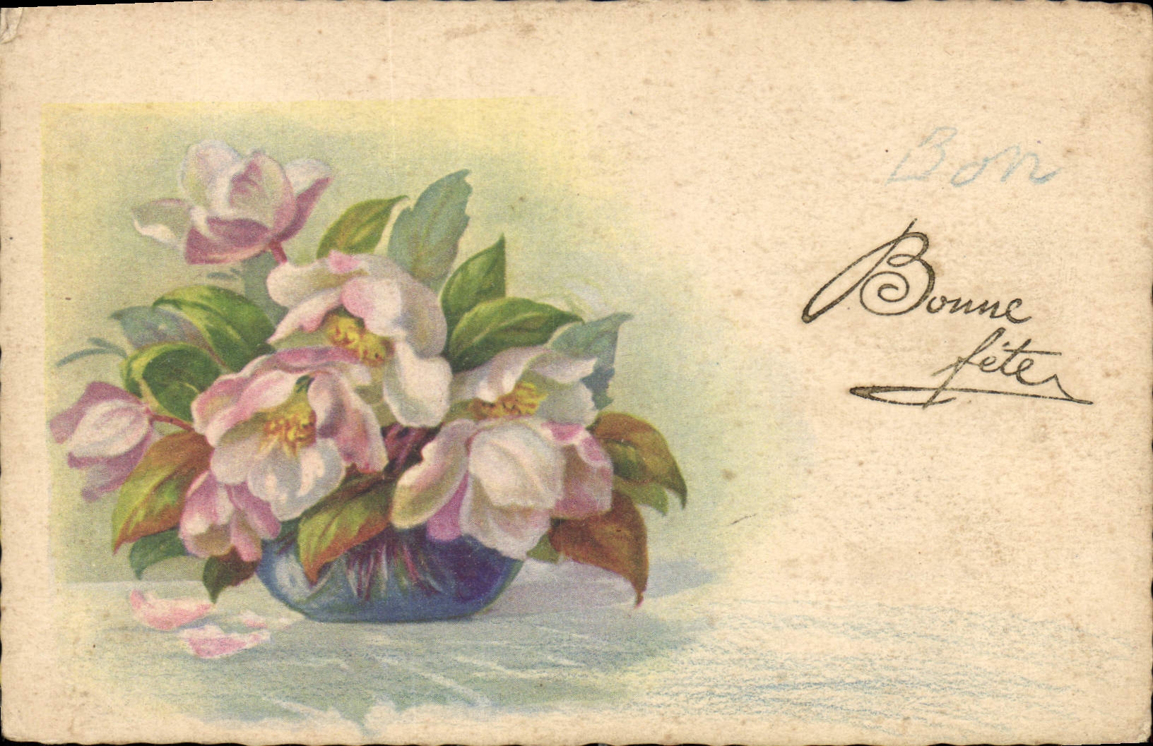 CPA Bonne Fete Fleurs
