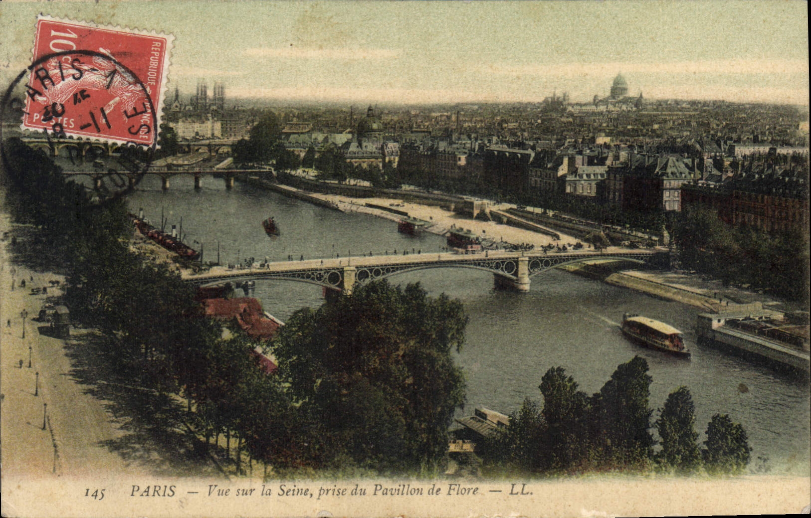 CPA Paris Vue sur la Seine prise du Pavillon de Flore 