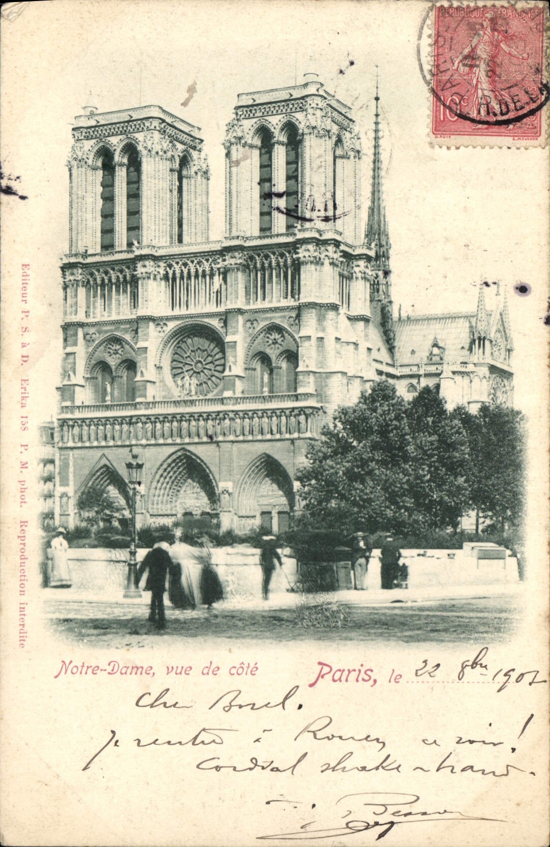 CPA Paris Notre Dame vue de Cote 