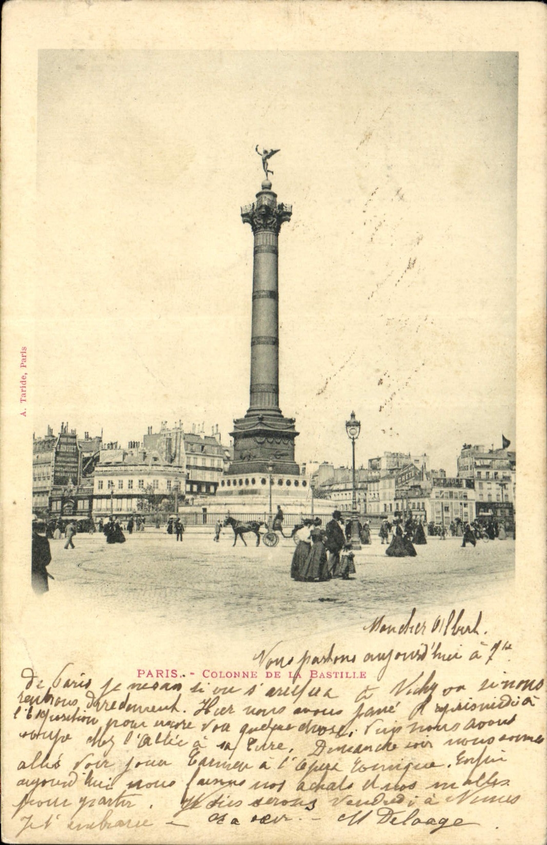 CPA Paris Colonne de la Bastille 