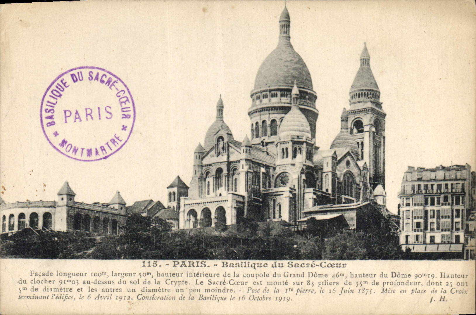 CPA Paris Basilique du Sacre Coeur 