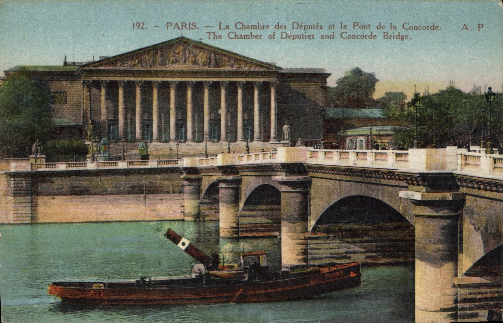 CPA Paris la Chambre des Deputes et le Pont de la Concorde 