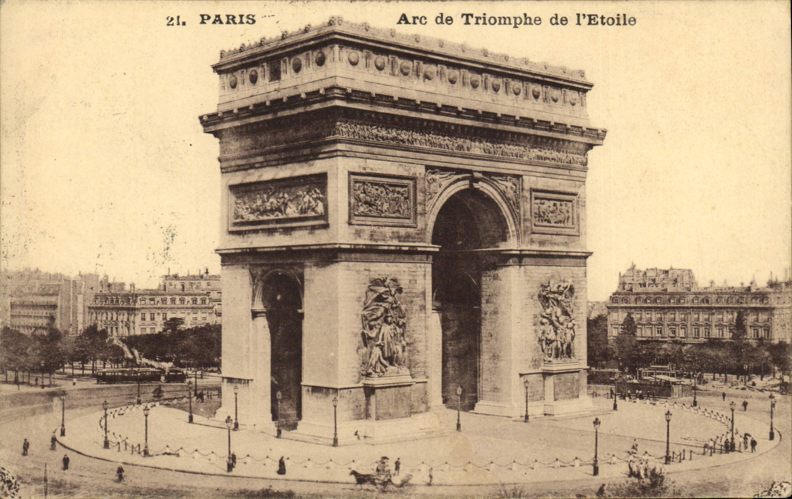 CPA Paris Arc de Triomphe de l'Etoile 