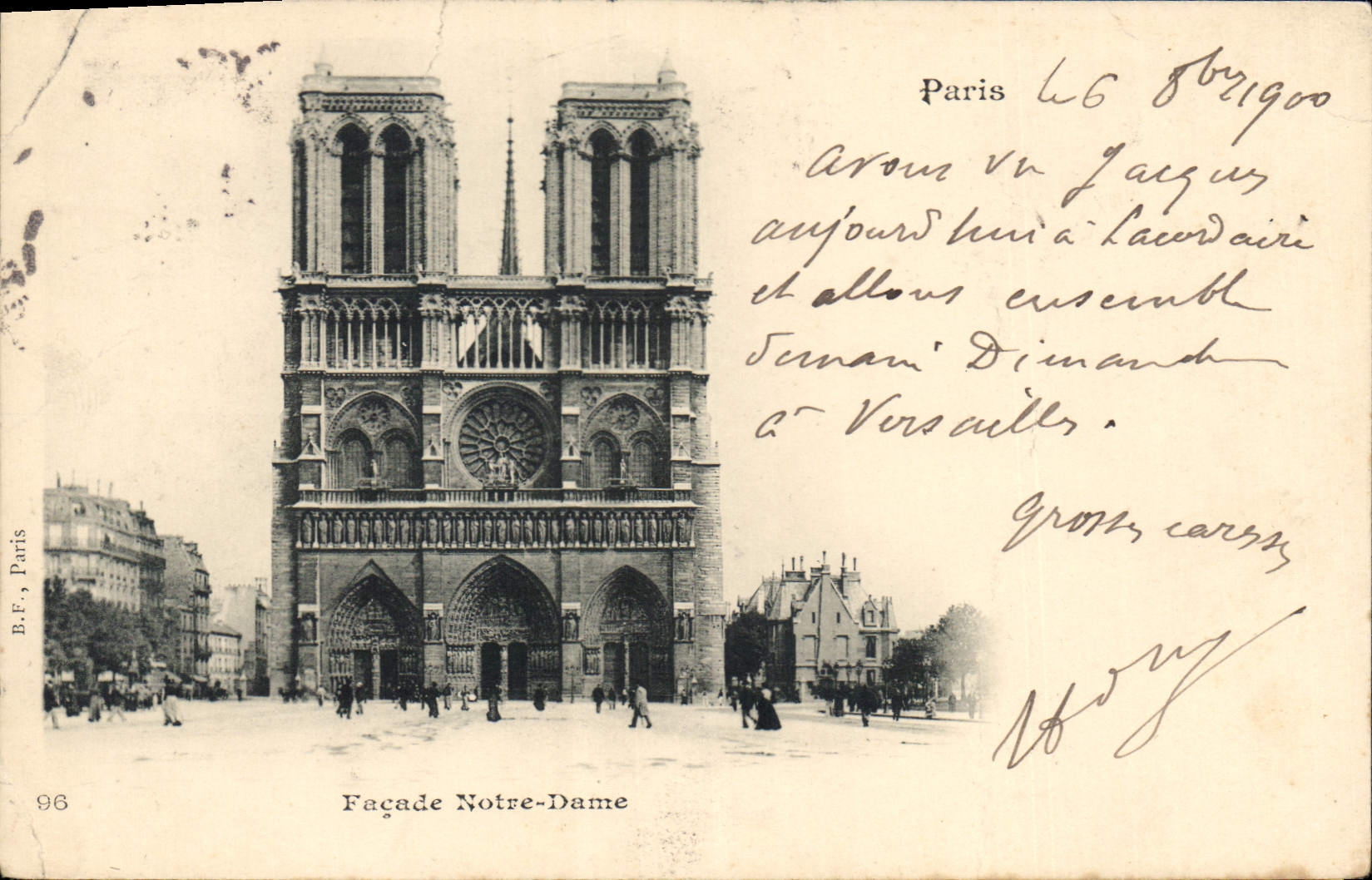 CPA Paris Facade Notre Dame