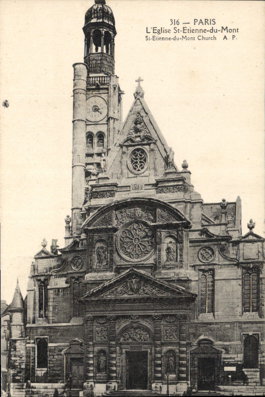 CPA Paris l'eglise St Etienne du Mont 