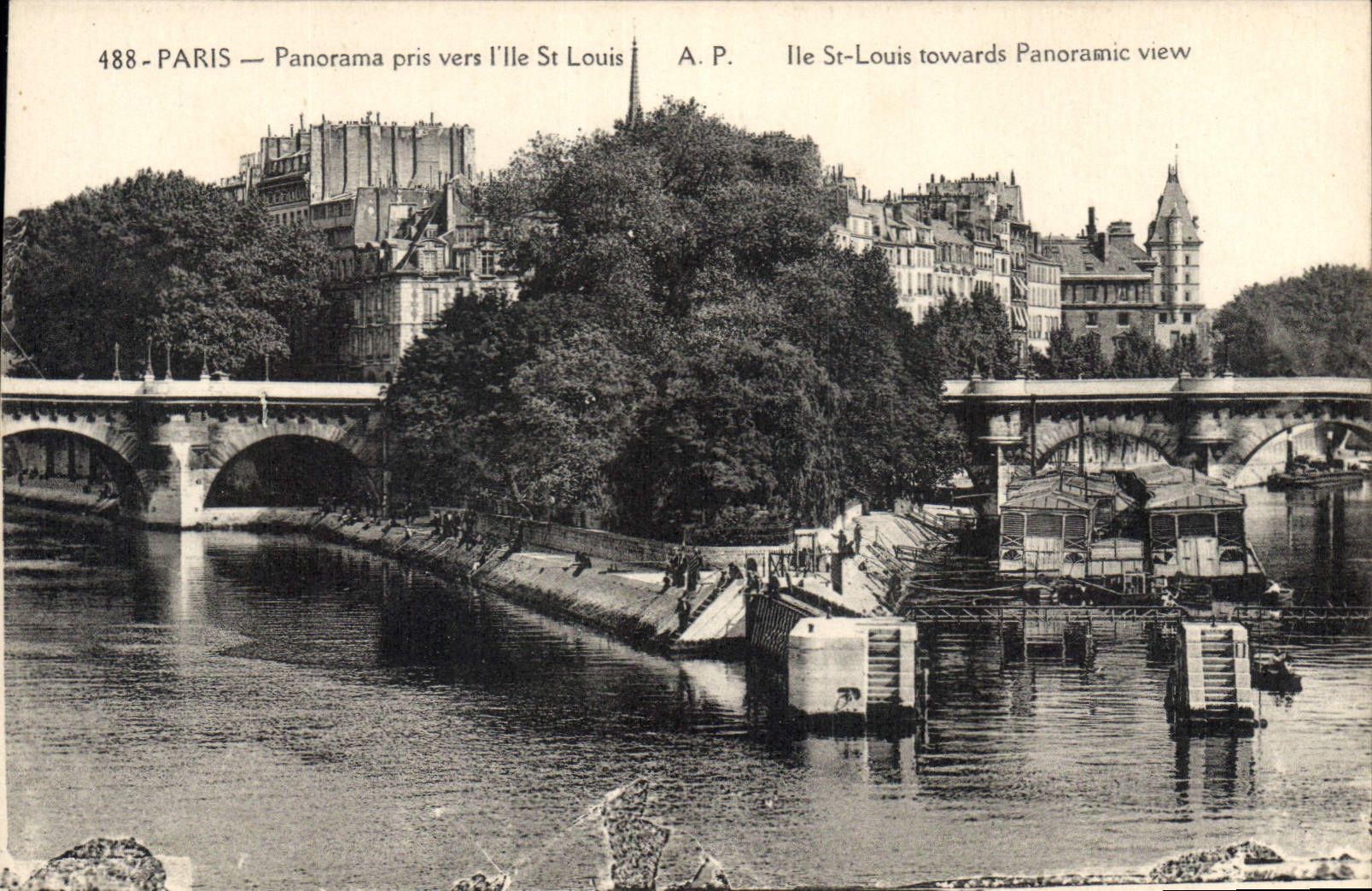 CPA Paris Panorama pris vers l'Ille St Louis 