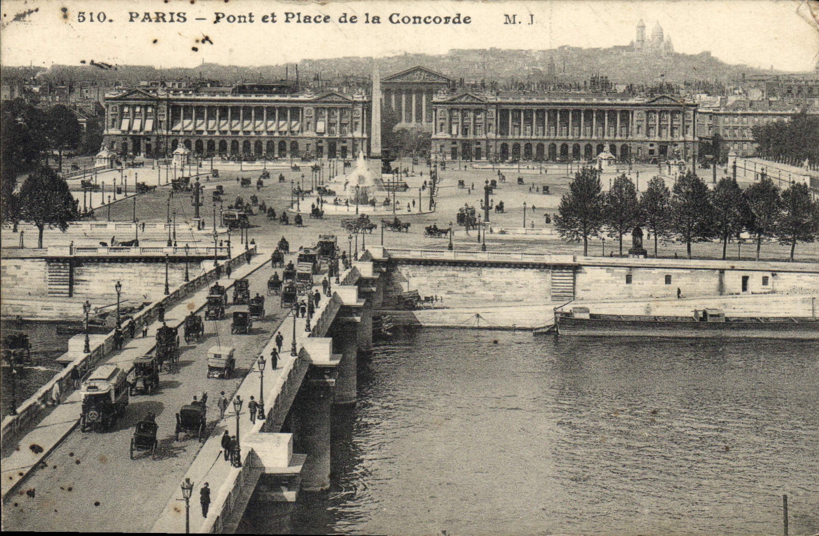 CPA Paris Pont et Place de la Concorde 