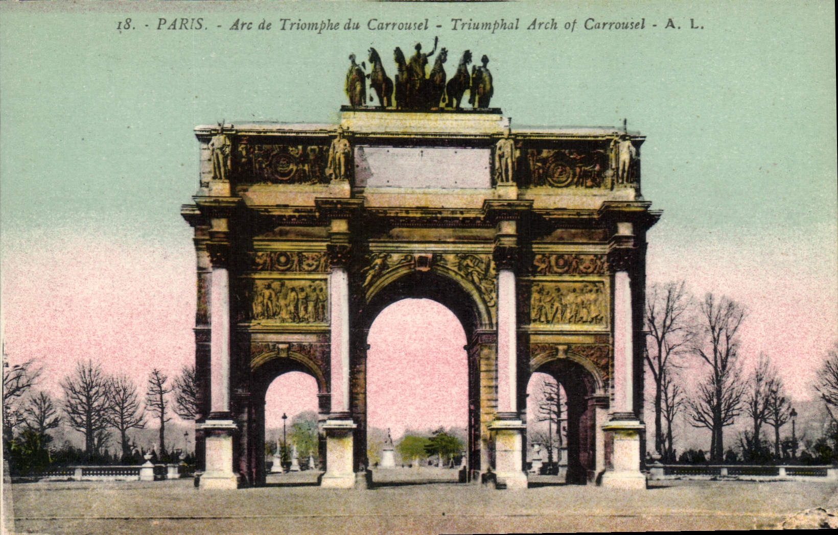 CPA Paris Arc de Triomphe du carrousel 