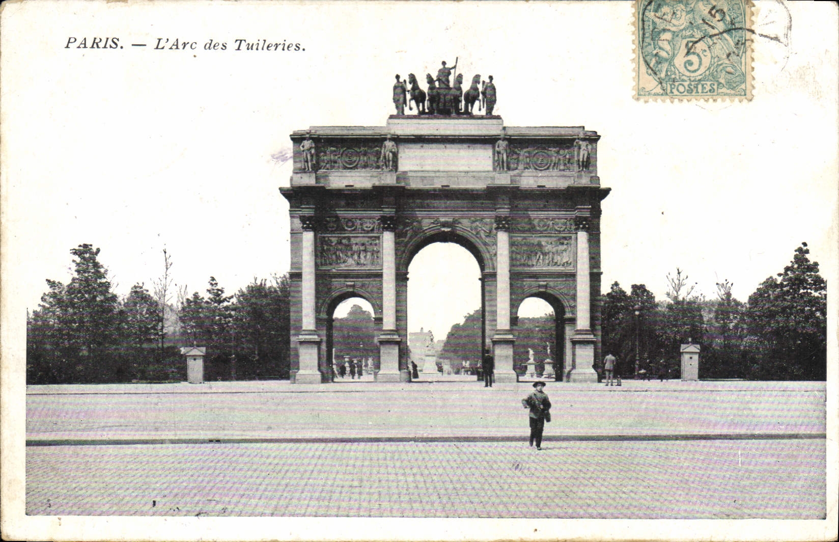CPA Paris l'Arc des Tuileries 