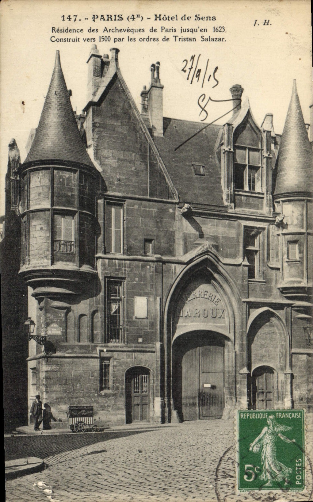 CPA Paris 4e Hotel de Sens Residence des Archeveques de Paris Jusqu'en 1623 