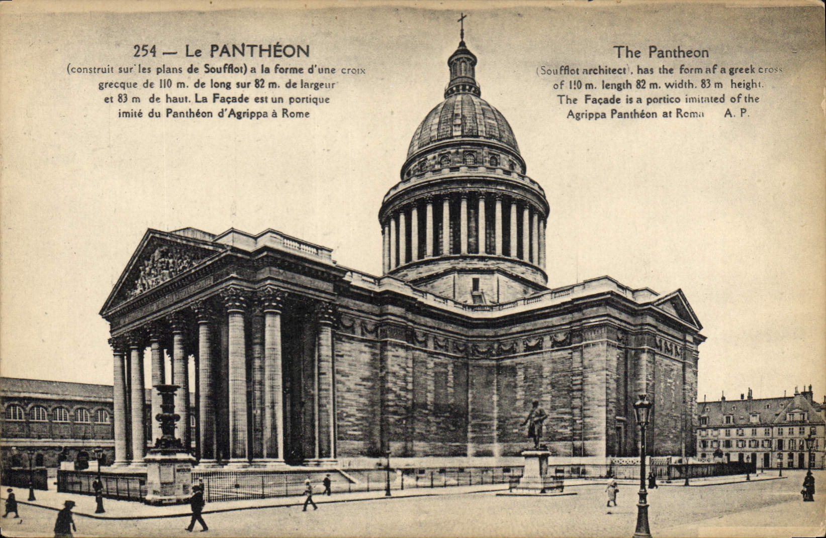 CPA Le Pantheon construit sur les plans de Soufflot