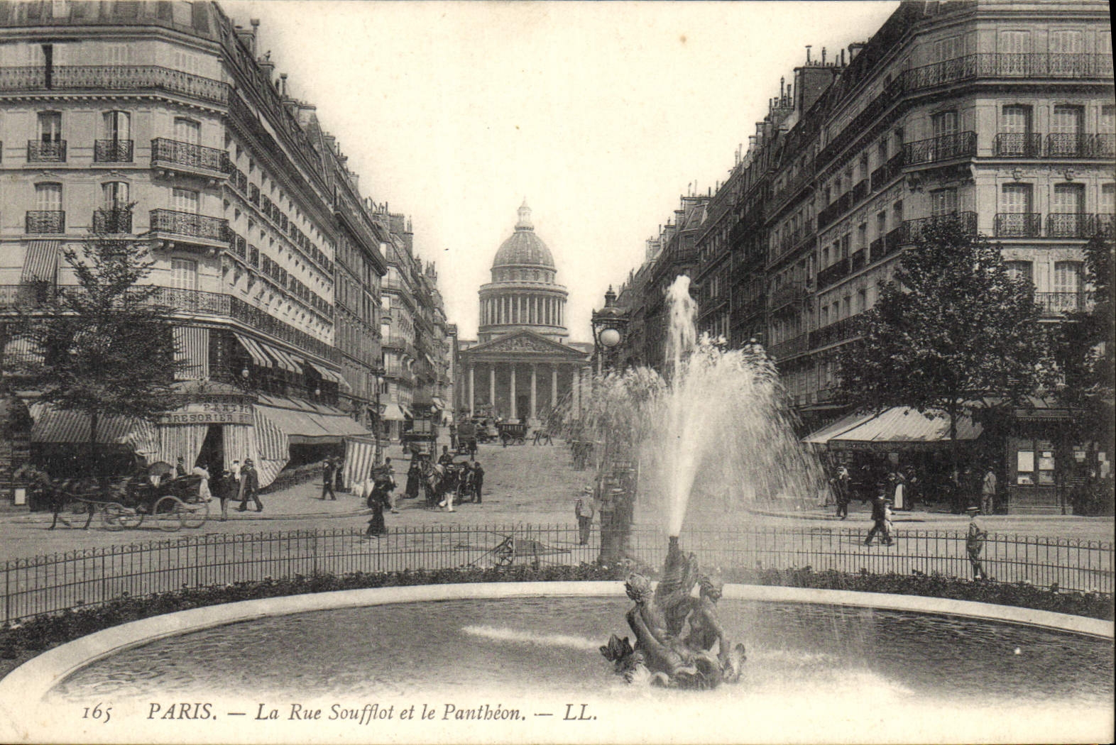 CPA Paris le Rue Soufflot et le Pantheon