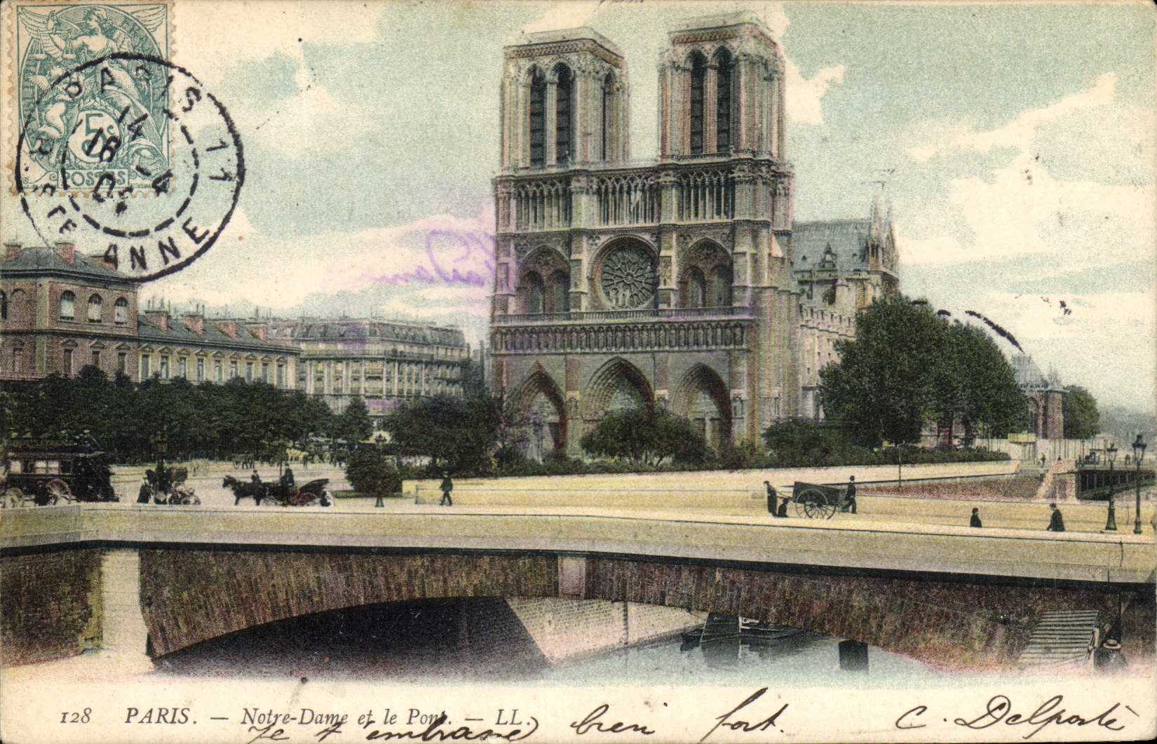 CPA Paris Notre Dame et le Pont