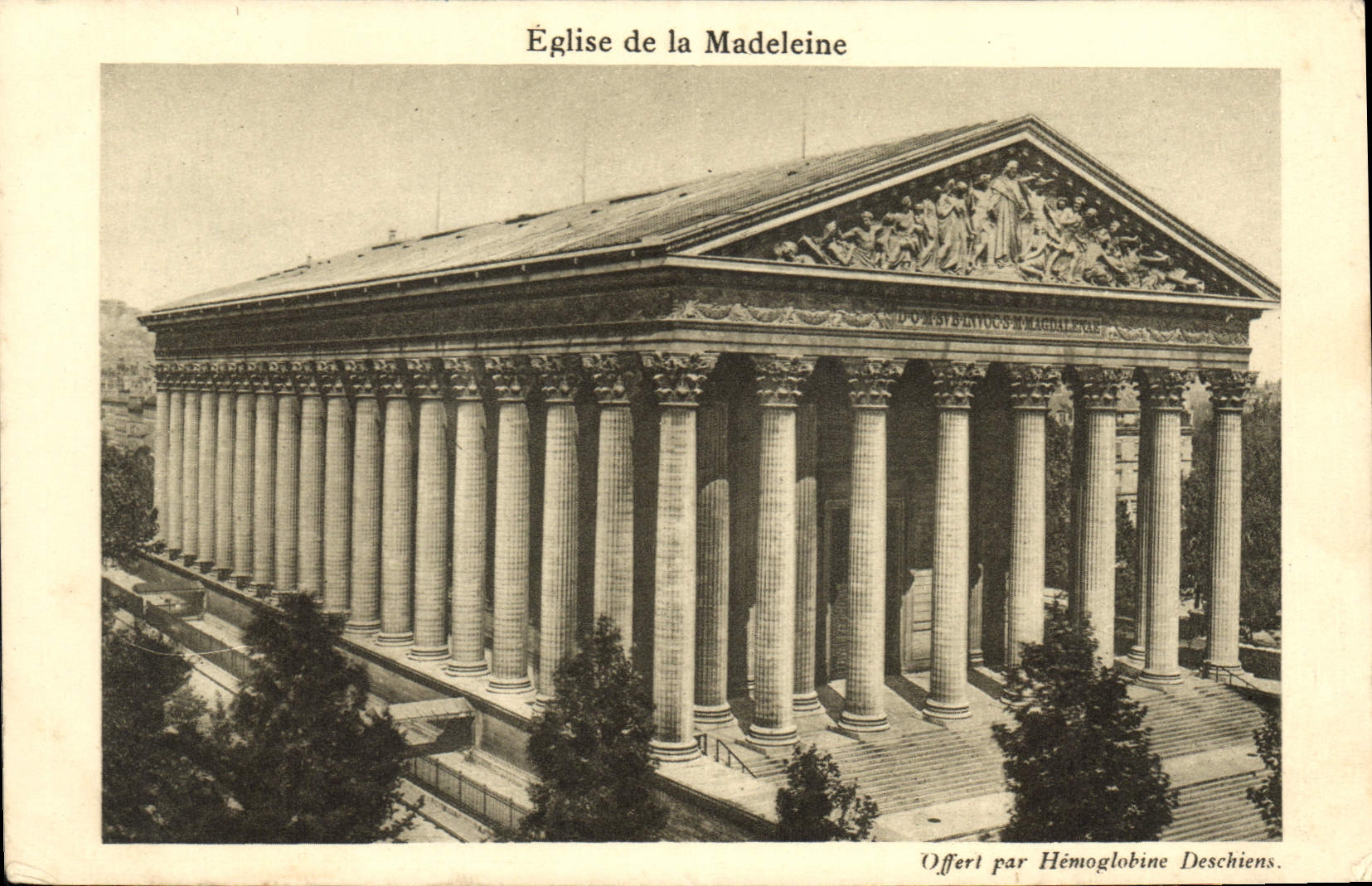 CPA Eglise de la Madeleine Offert par Hemoglobine Deschiens