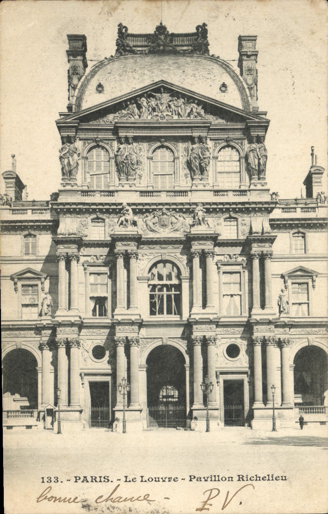 CPA Paris le Louvre Pavillon Richelieu 