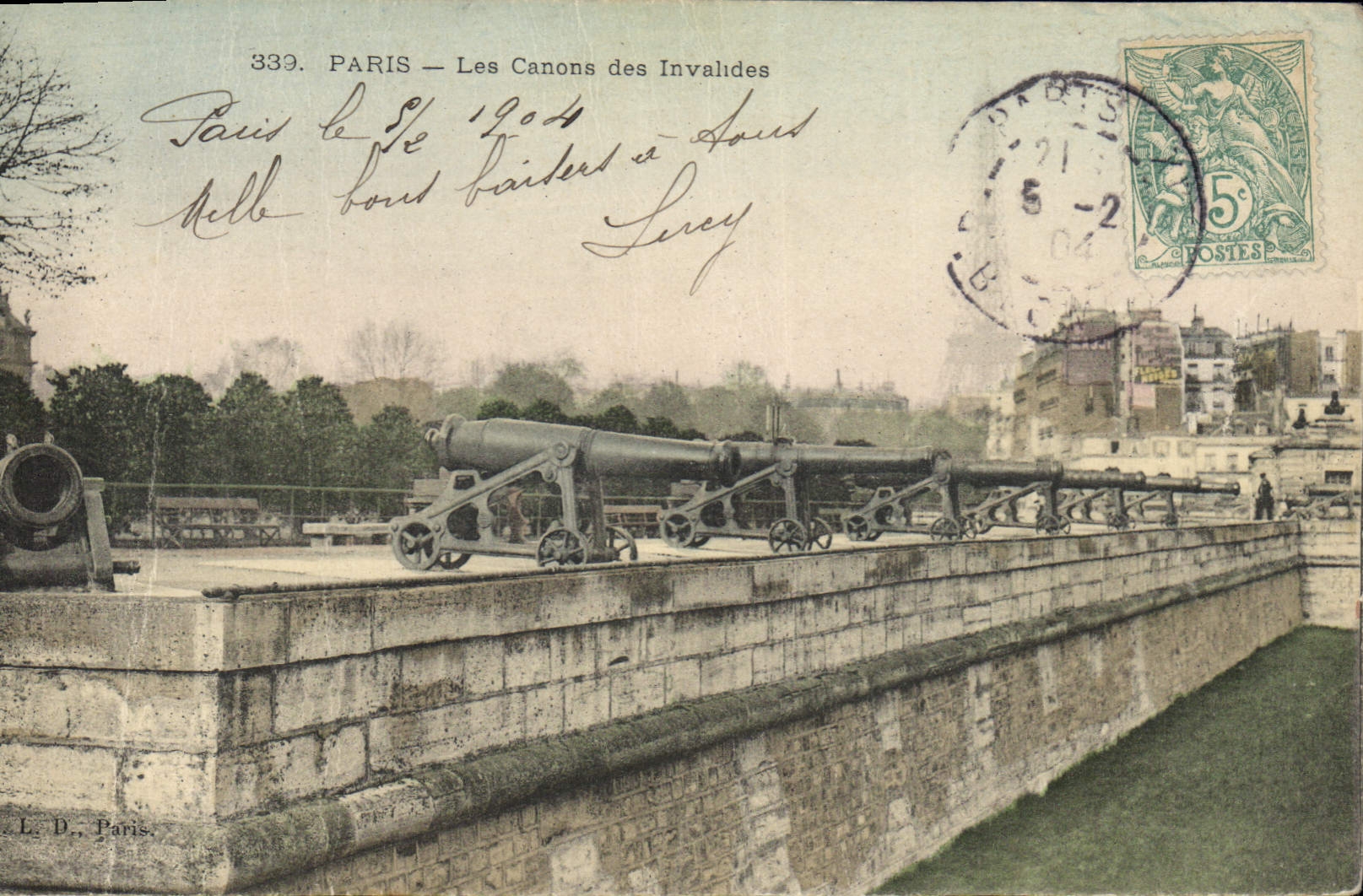 CPA Paris les Canons des Invalides 