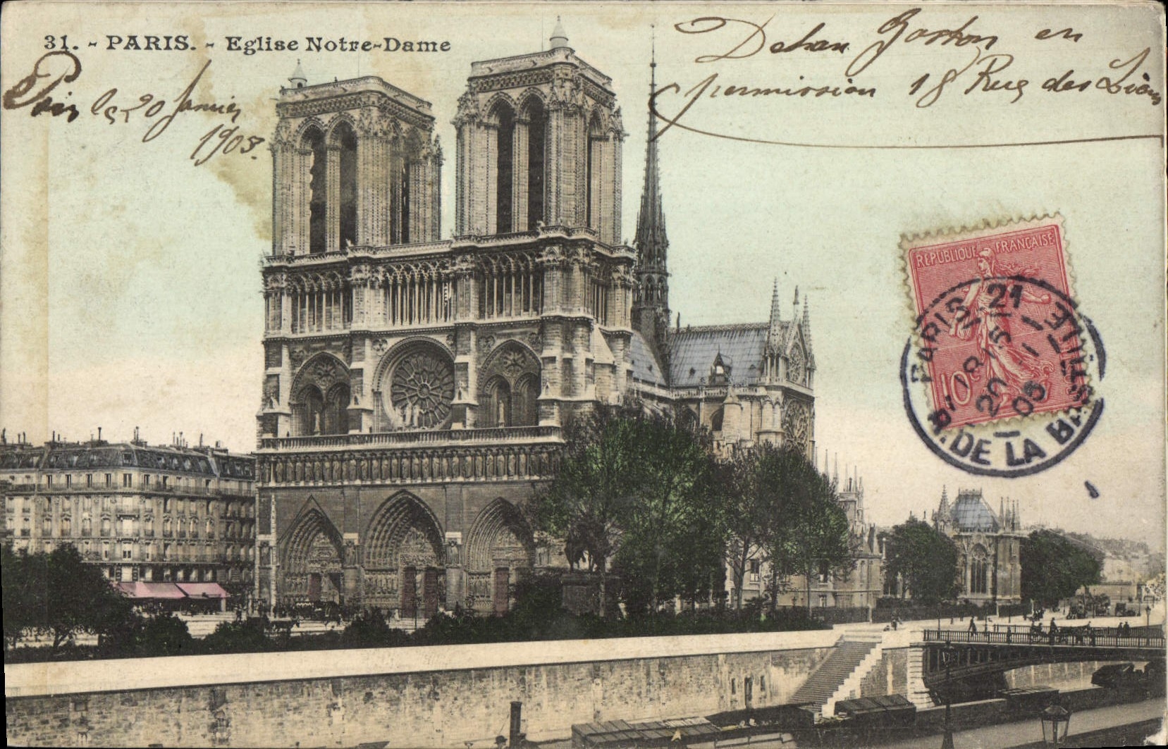 CPA Paris Eglise Notre Dame 