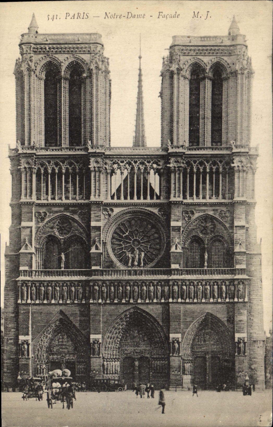 CPA Paris Notre Dame Facade 