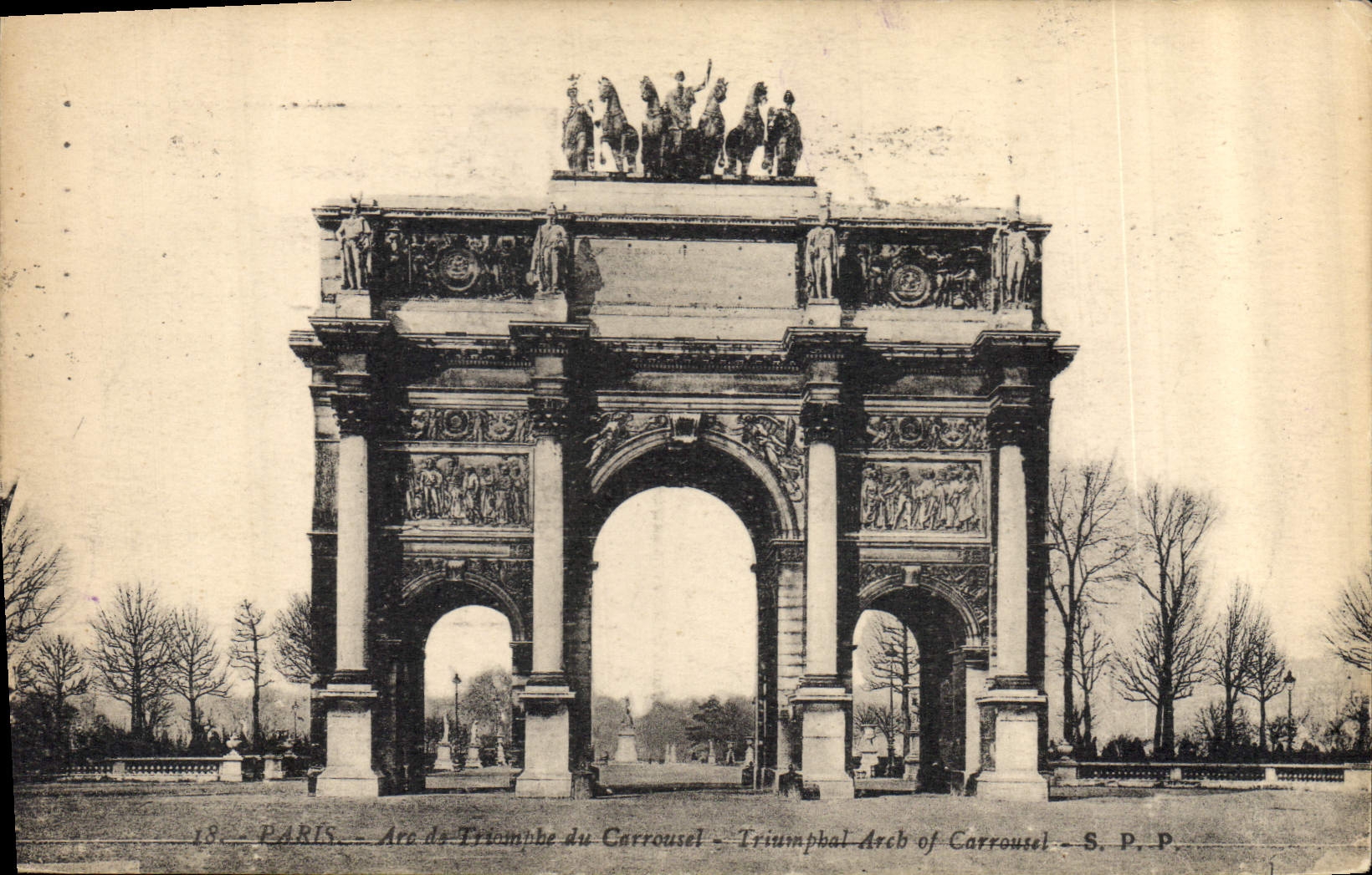 CPA Paris Arc de Triomphe du Carrousel 