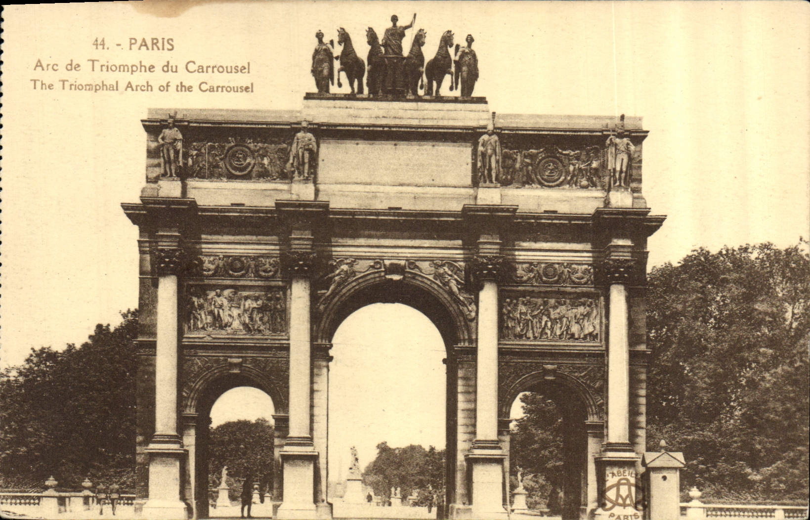 CPA Paris Arc de Triomphe du Carrousel 
