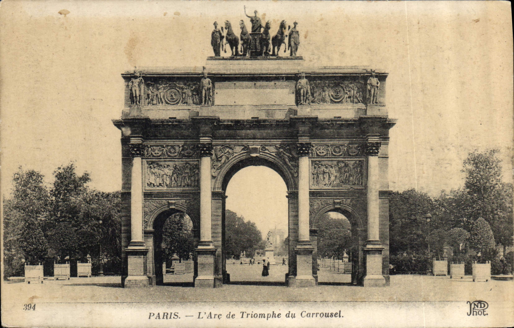 CPA Paris l'Arc de Triomphe du Carrousel