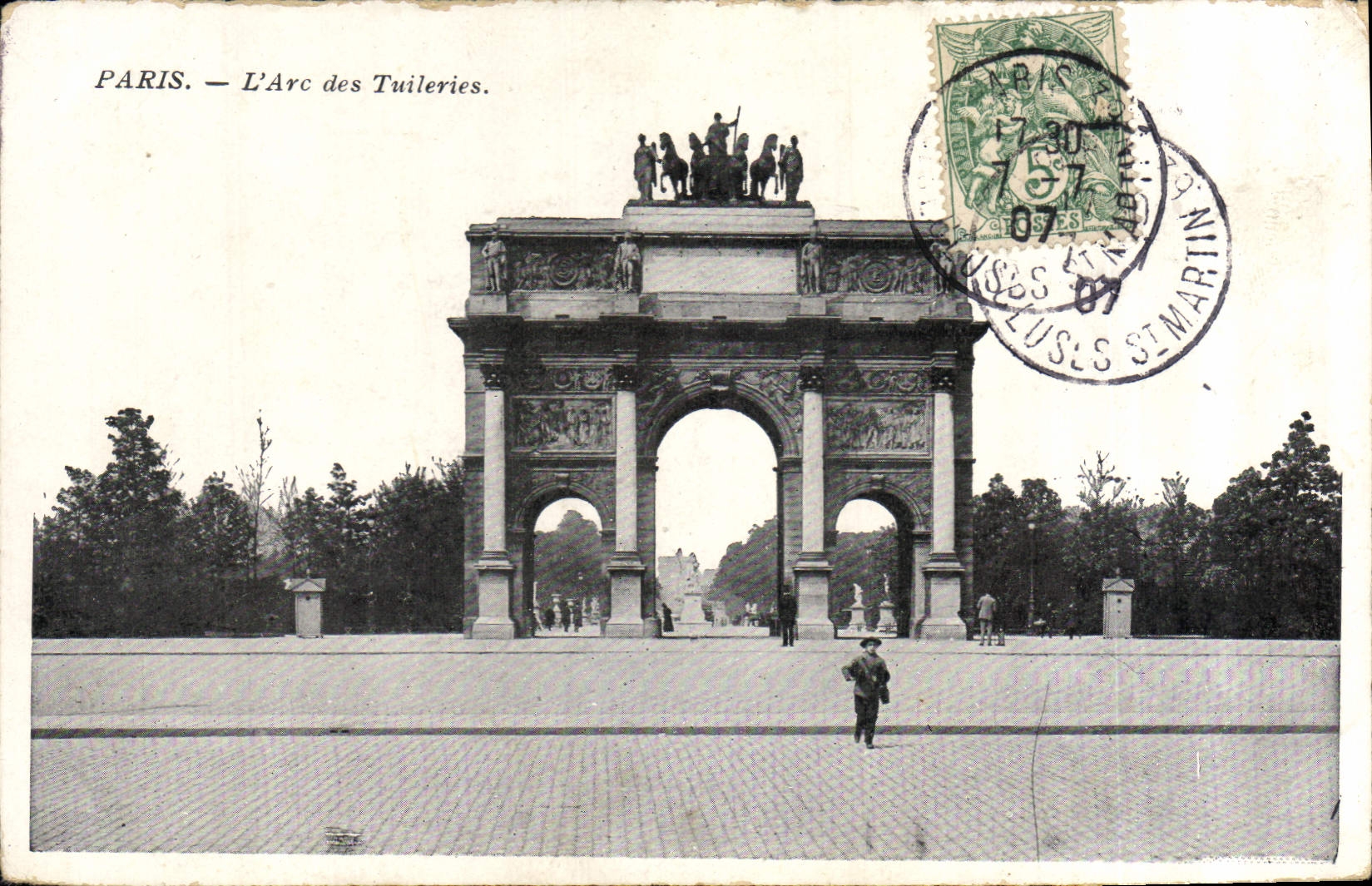 CPA Paris l'Arc des Tuileries 