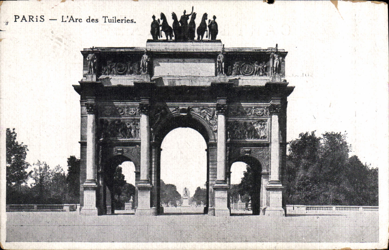 CPA Paris l'Arc des Tuileries 