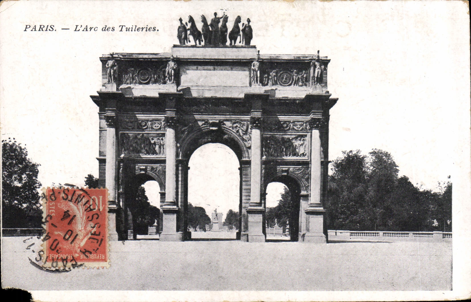 CPA Paris l'Arc des Tuileries 