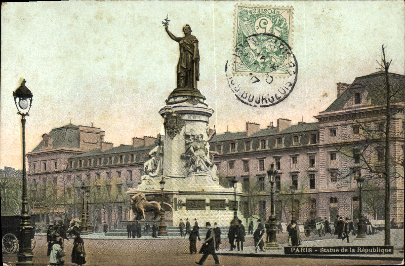 CPA Paris Statue de la Republique 