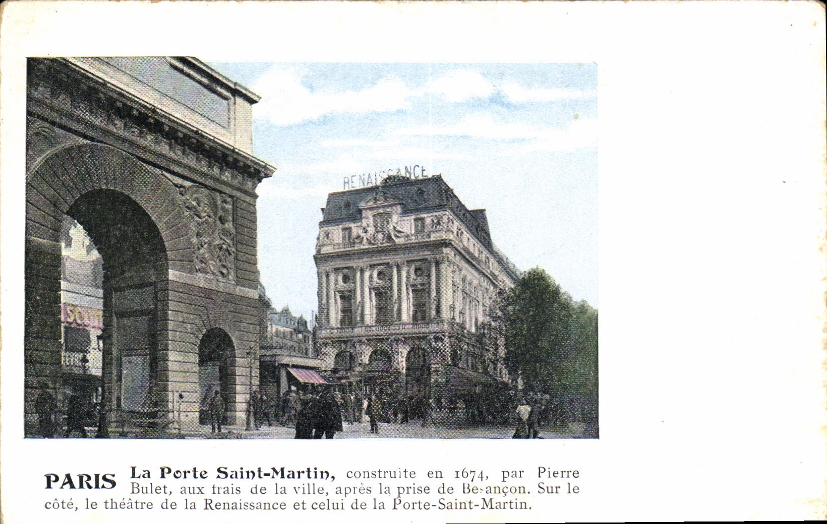CPA Paris la Porte Saint Martin Construite en 16674 par Pierre Bulet aux trais de la Ville
