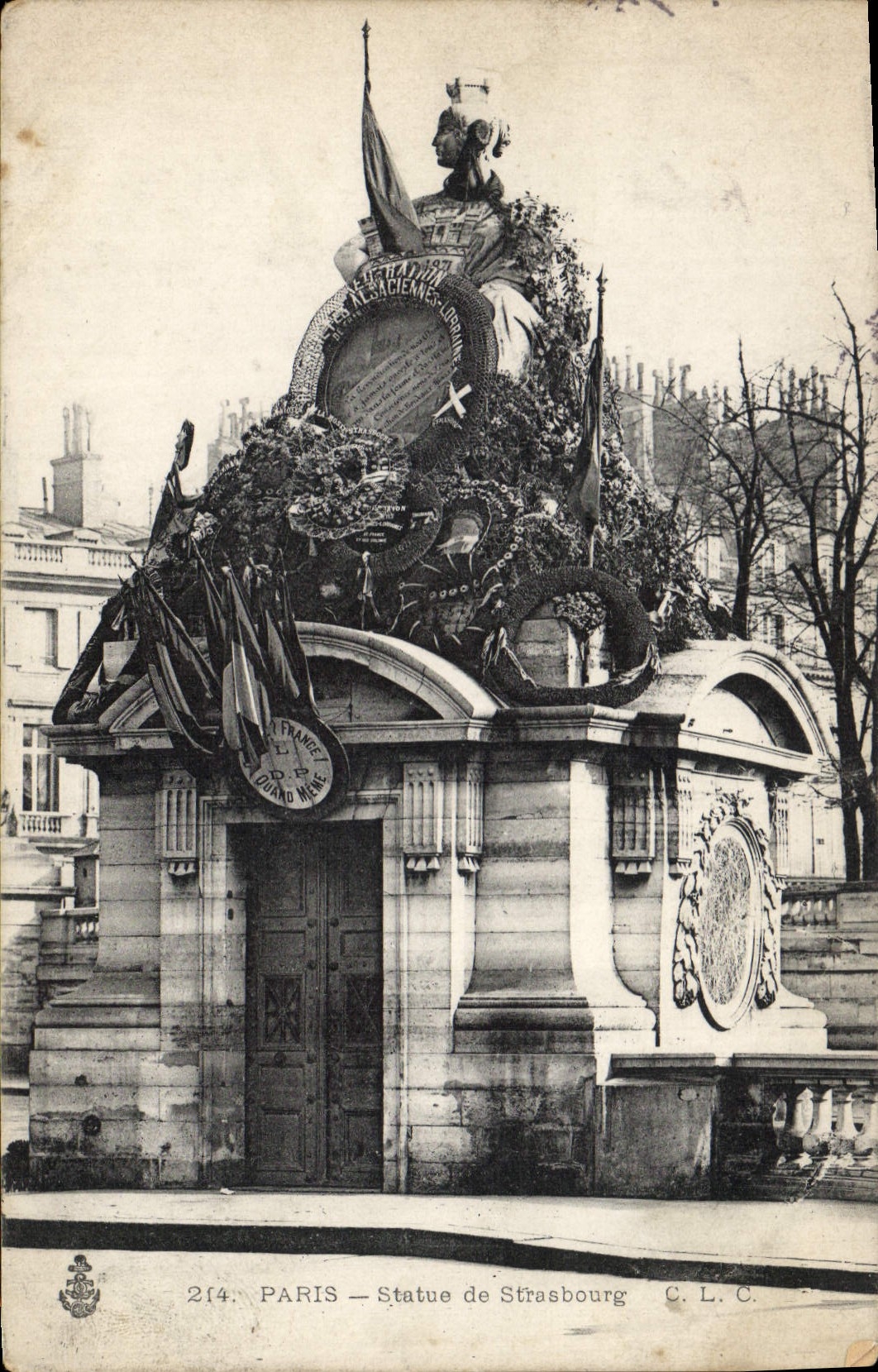 CPA Paris Statue de Strasbourg 