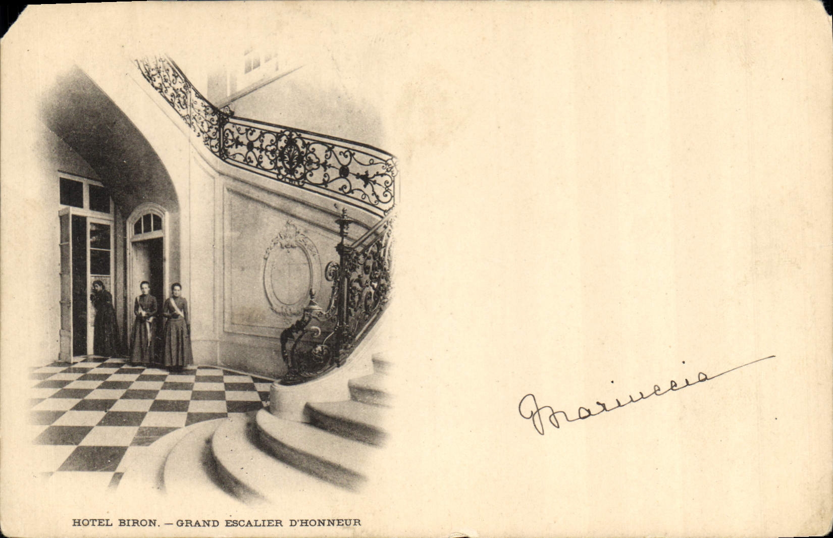 CPA Hotel Biron Grand Escalier d'Honneur 