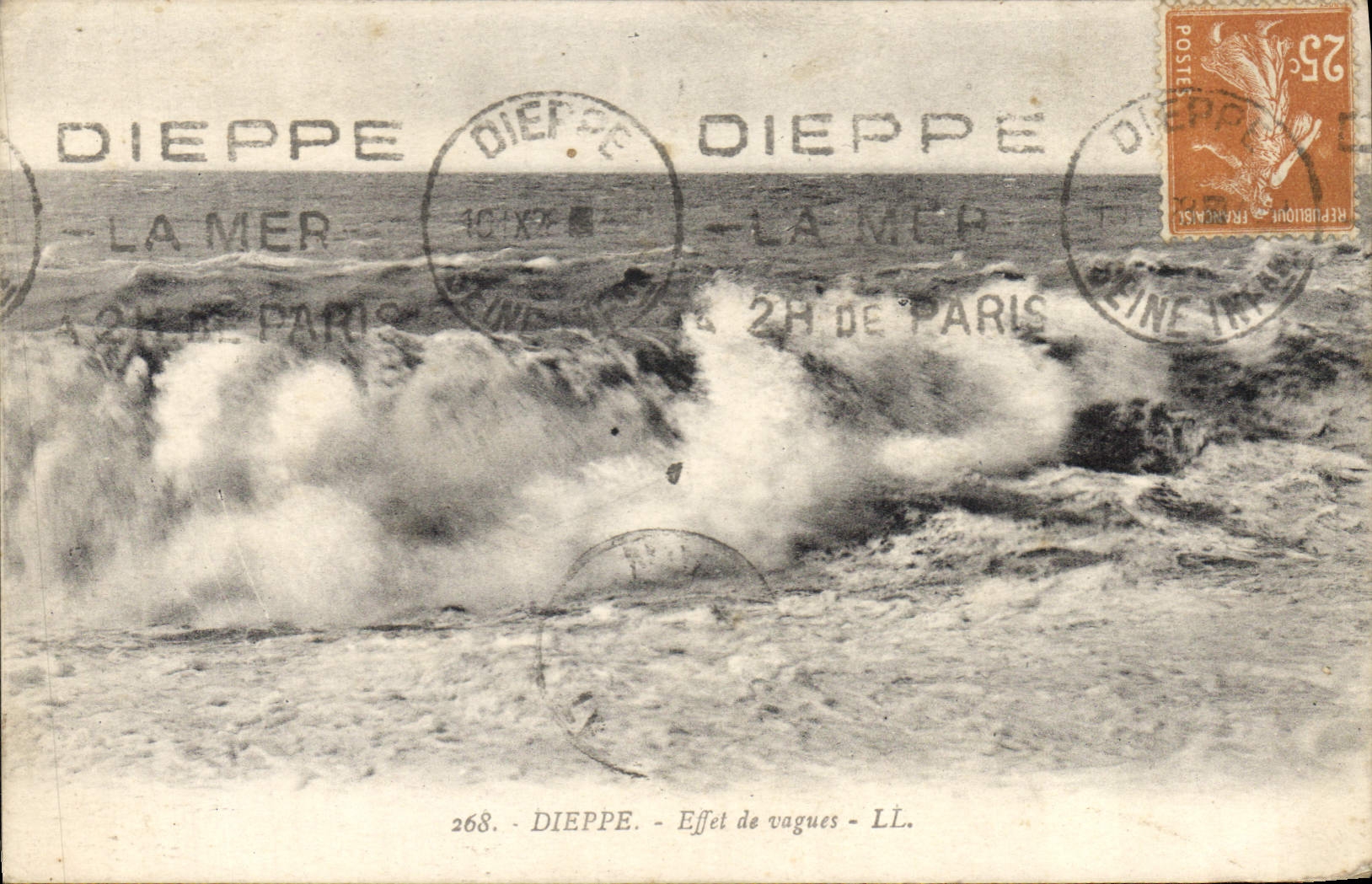 CPA Dieppe Effet de Vagues 