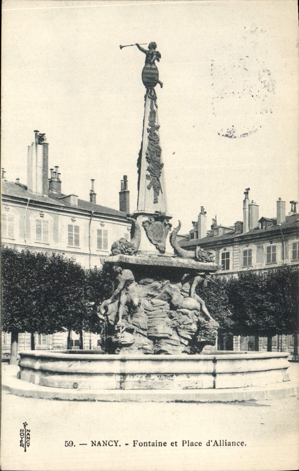 CPA Nancy Fontaine et Place d'Alliance 